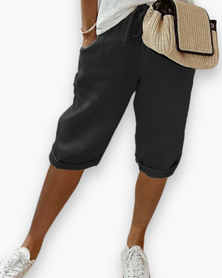 Faelira | Femmes Pantalon D'été Longueur Genou
