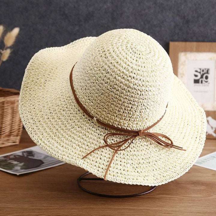 Selina | Chapeau de Plage en Paille Pliable à Larges Bords Pour Femmes