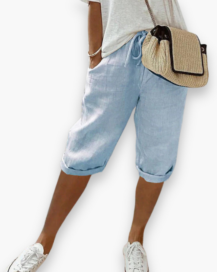 Faelira | Femmes Pantalon D'été Longueur Genou
