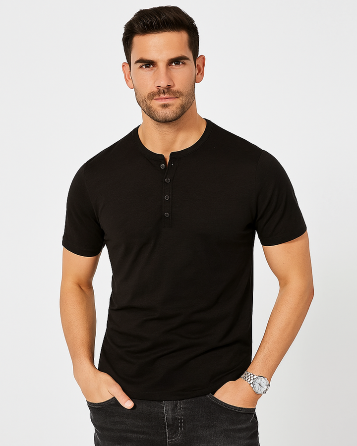Westic | Chemise Henley Décontractée Pour Hommes