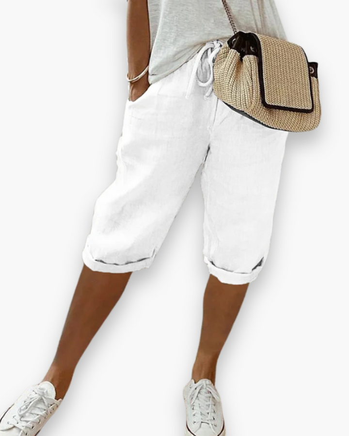 Faelira | Femmes Pantalon D'été Longueur Genou