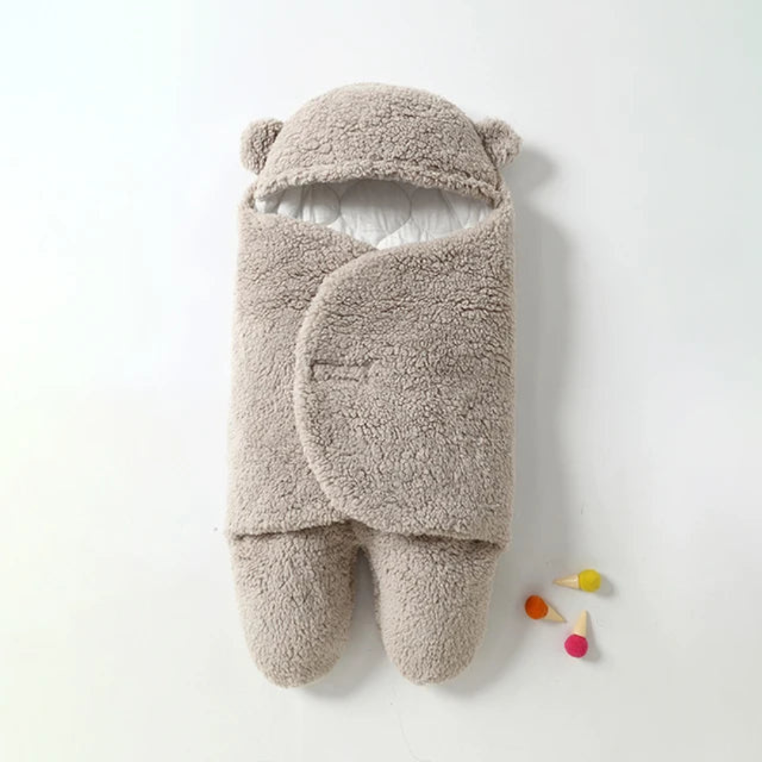 Couverture D'emmaillotage Pour Bébé | Gigoteuse à Capuche Doublée Ultra-Douce Pour Plus de Chaleur