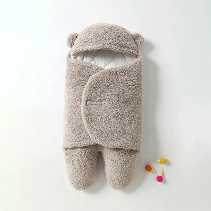 Couverture D'emmaillotage Pour Bébé | Gigoteuse à Capuche Doublée Ultra-Douce Pour Plus de Chaleur