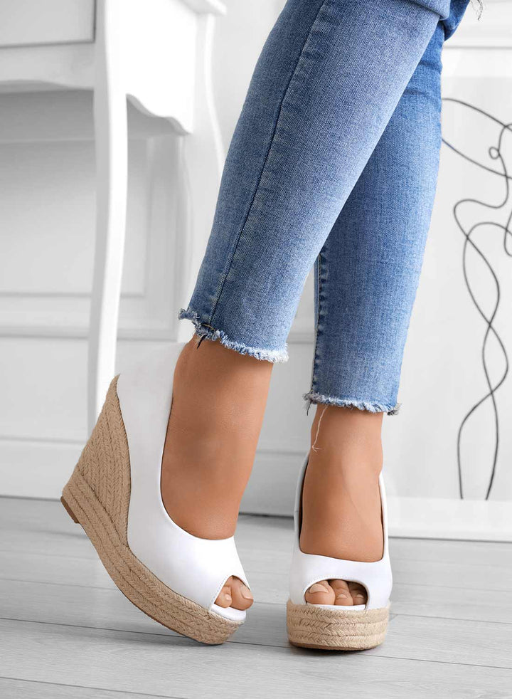 Azura | Sandales Compensées Espadrilles en Daim Pour Femmes