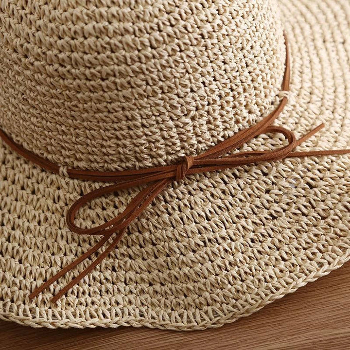 Selina | Chapeau de Plage en Paille Pliable à Larges Bords Pour Femmes