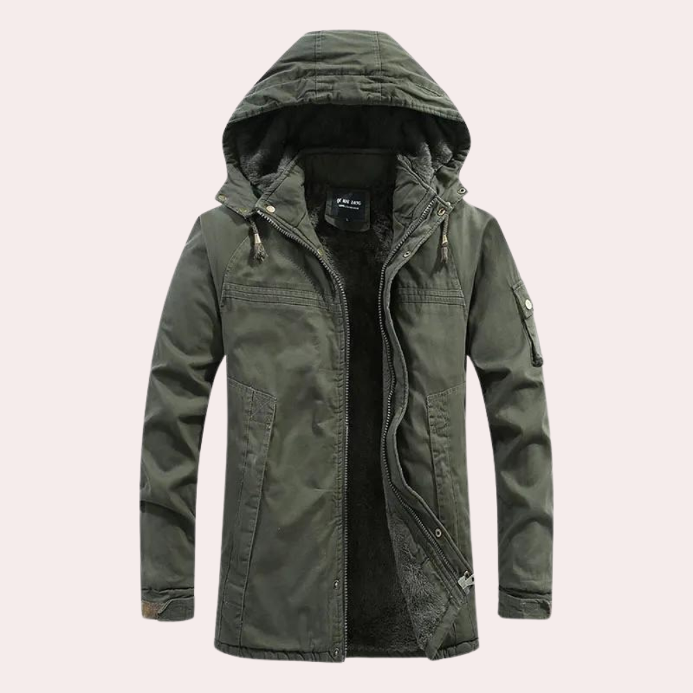 Aaron | Douillet Encapuchonné Veste d'hiver Pour Hommes