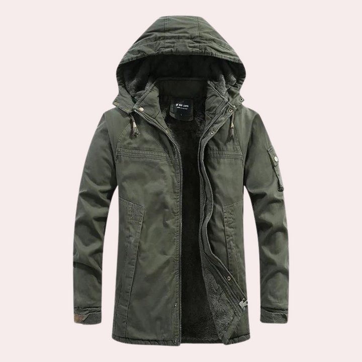 Aaron | Douillet Encapuchonné Veste d'hiver Pour Hommes