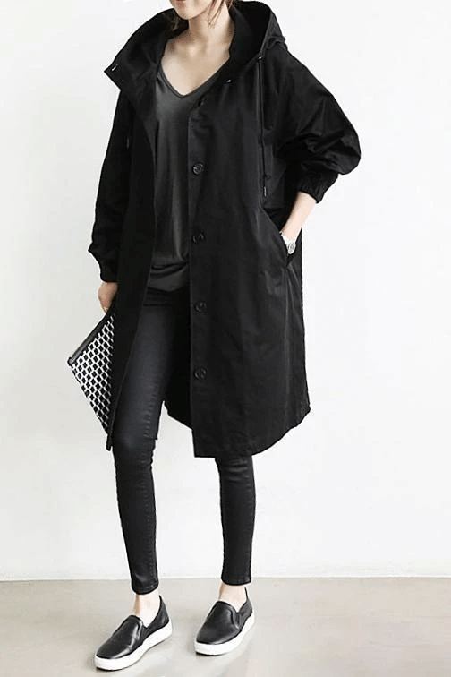 Brisa | Surdimensionné Capuche Coupevent Pluie Veste