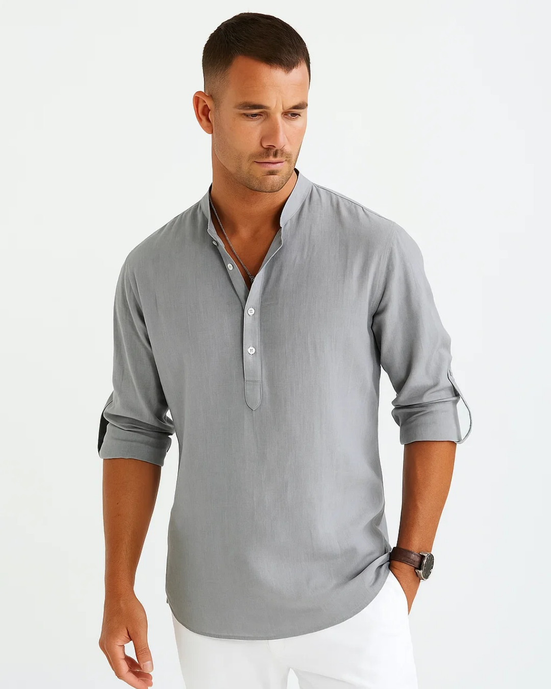 Presen | Chemise D'été Décontractée à Manches Longues Pour Hommes