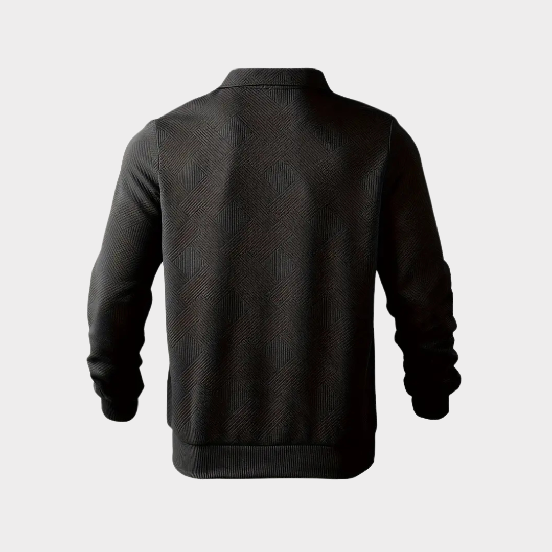 Evorn | Prémium Hommes Trimestre‑Zippé Tricot Pull