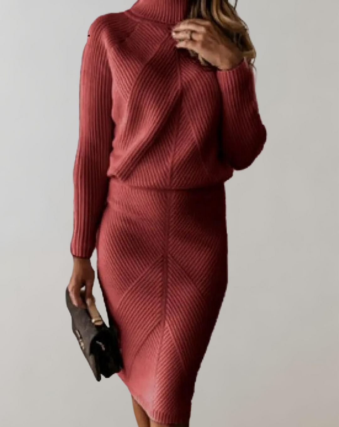 Alzbeta | Pull Femme avec Col Montant et Tricot Doux
