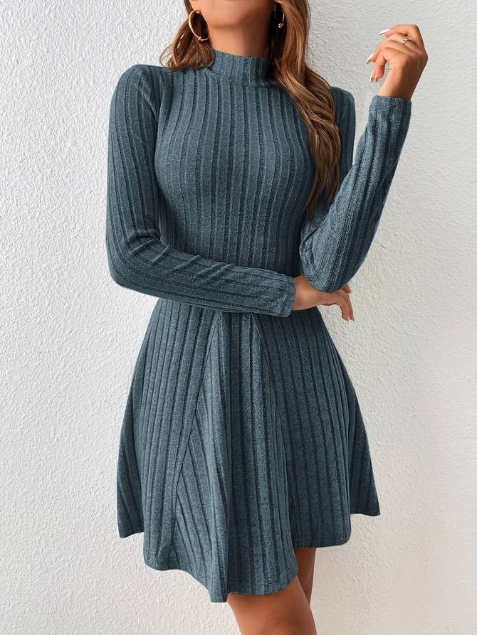 Lilou | À-Lignes Robe Avec Longues Manches