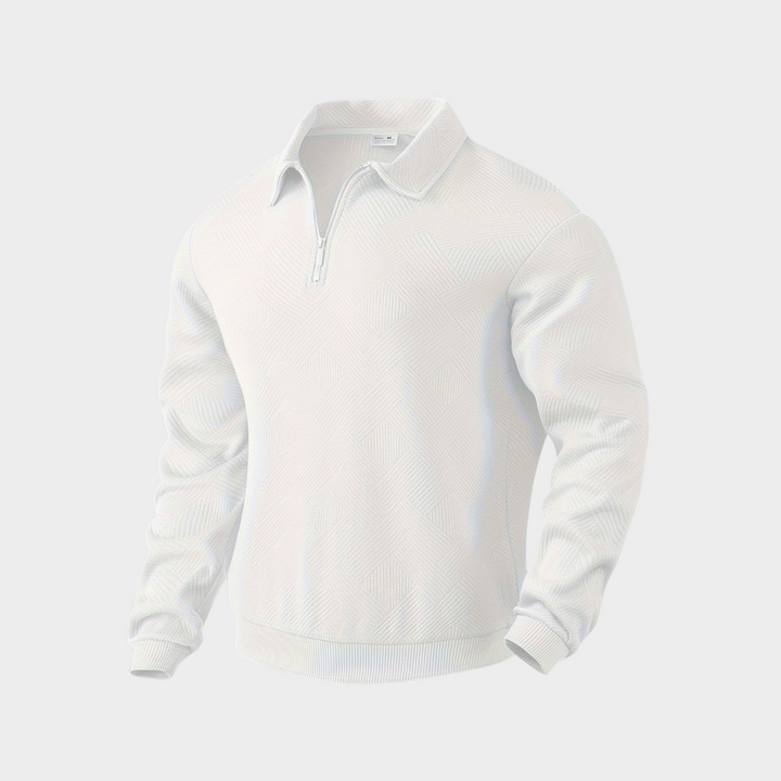 Evorn | Prémium Hommes Trimestre‑Zippé Tricot Pull