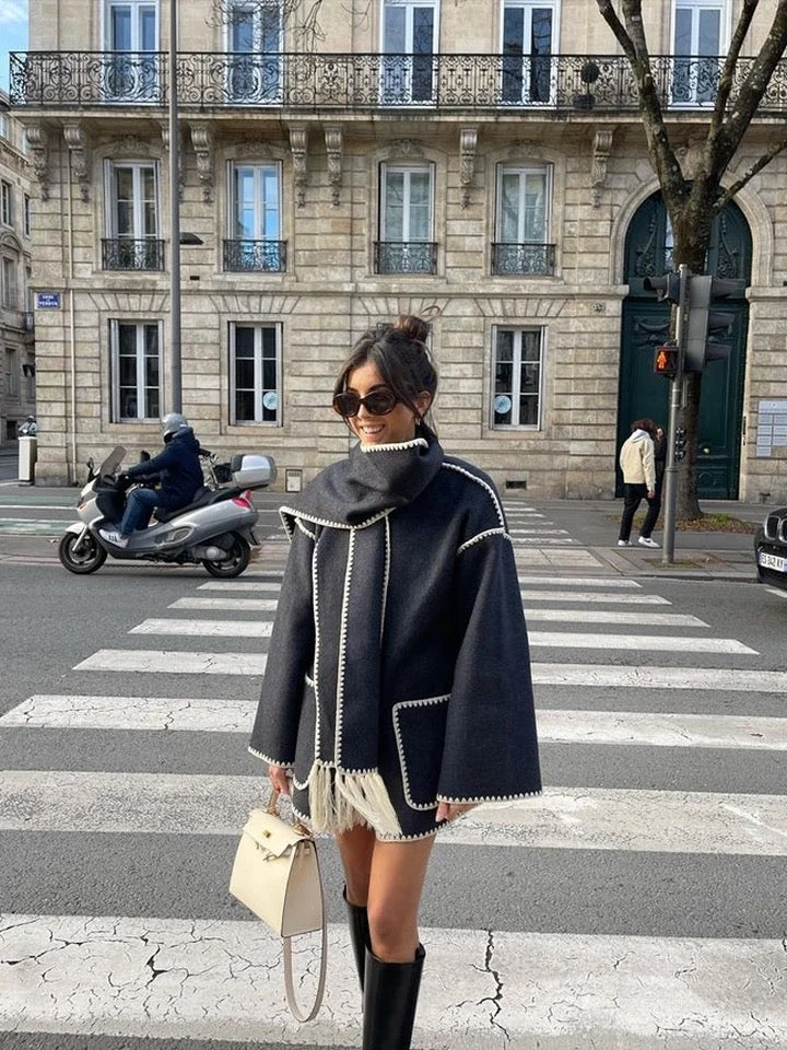 Zoe | Manteau femme élégant avec écharpe