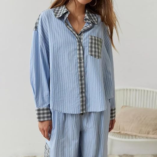Piper | Ensemble Pyjama Coupe Ample et Confortable à Carreaux Pour Femme
