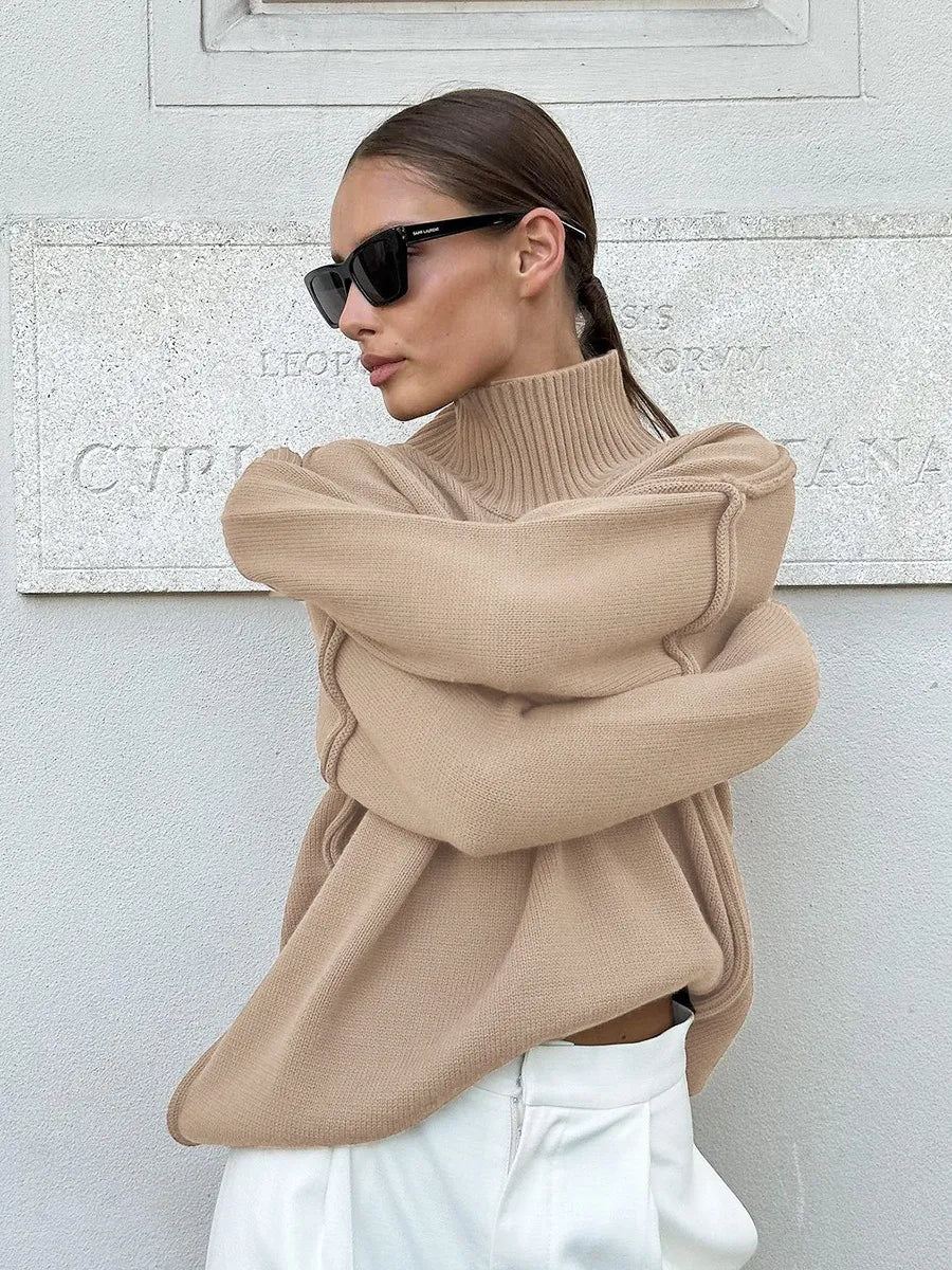 Vera | Femme Pull à Col Roulé