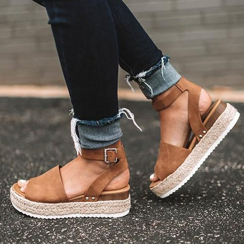 Indigo | Sandales Espadrille à Plateforme Pour Femmes