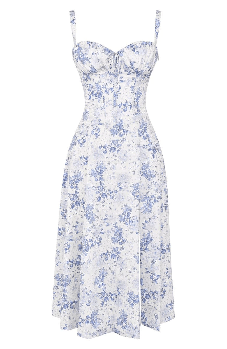 Briselle | Robe D'été Fleurie Sans Bretelles