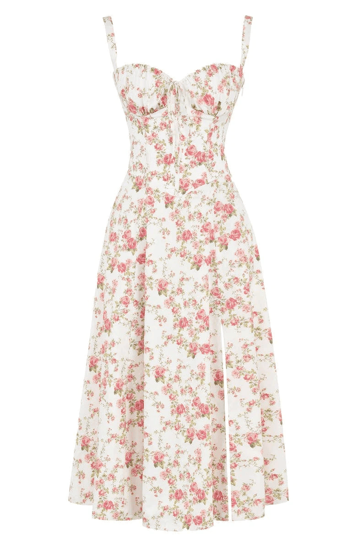Briselle | Robe D'été Fleurie Sans Bretelles