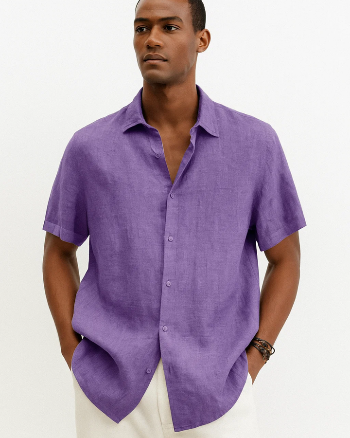 Zolan | Chemise Boutonnée Décontractée à Manches Courtes Pour Hommes
