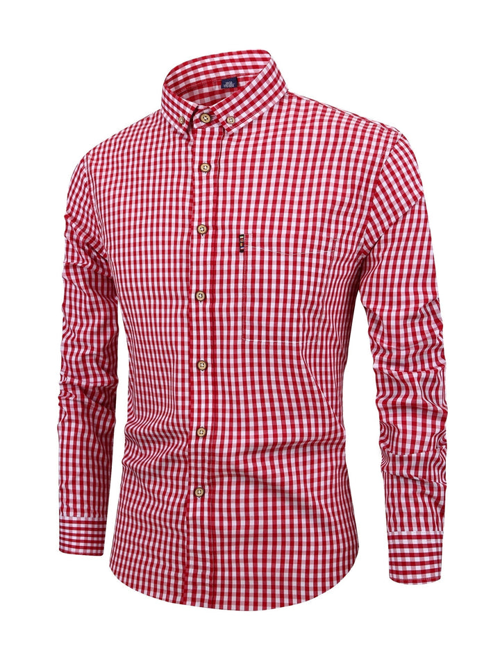 Liam | Hommes Plaid Chemise Avec polyvalence Stylée
