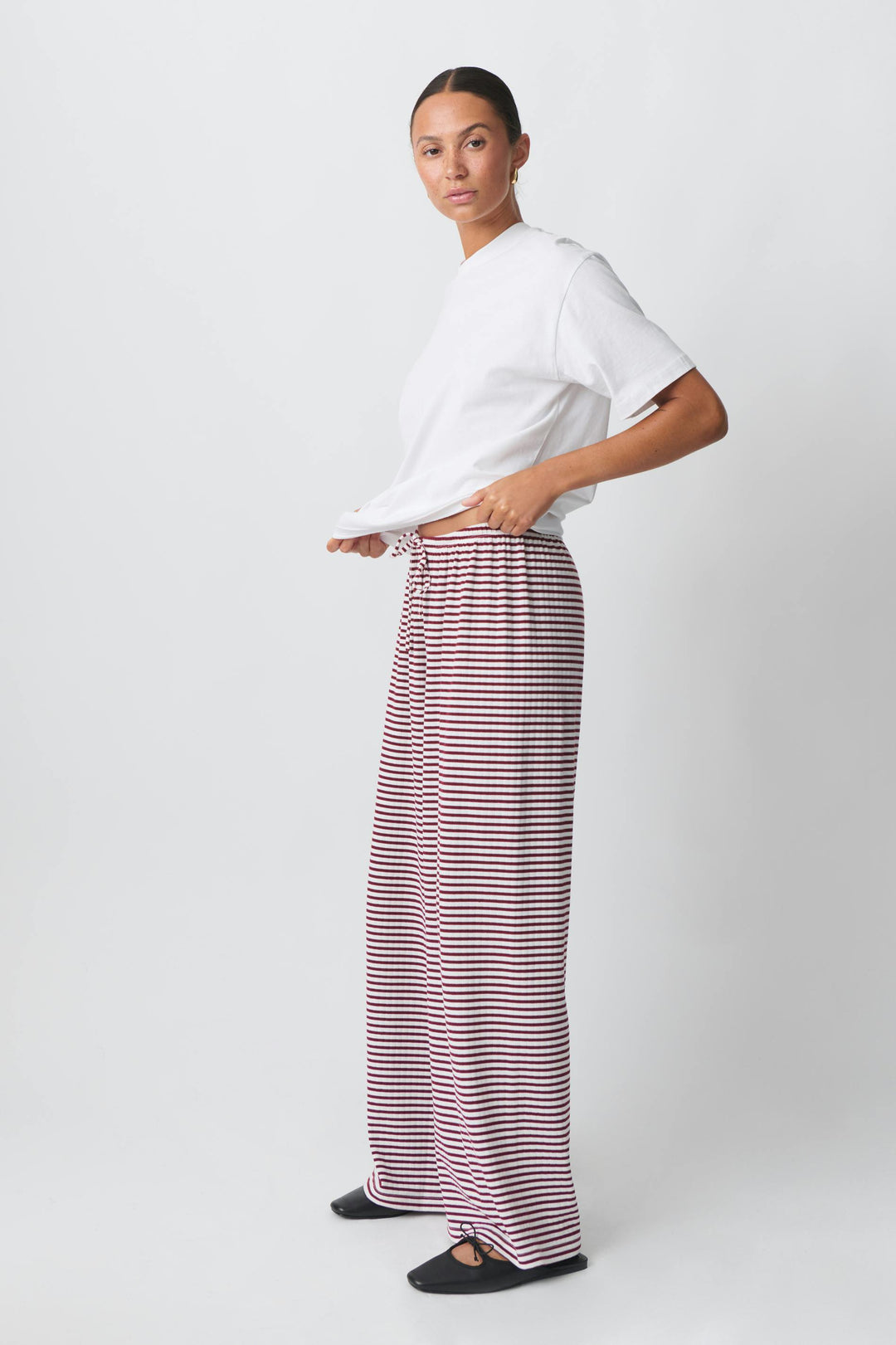 Zaria | Pantalon Coupe Ample Rayé Confortable Pour Femme
