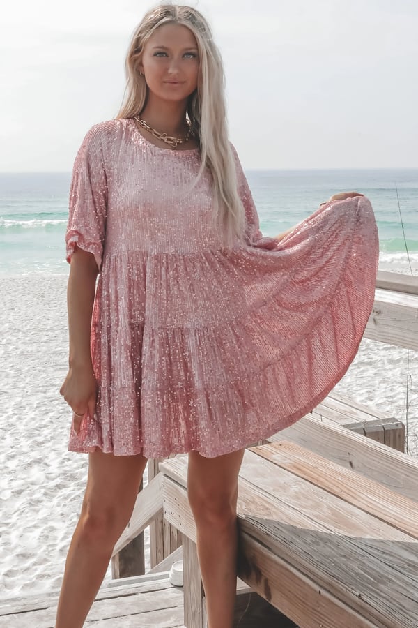 Azalea | Femmes A-Ligne Robe Faire La Fête à Paillette
