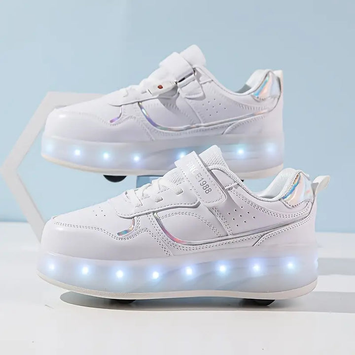 Roue Patin Chaussures à Roulettes | Baskets Populaires à Roulettes et Lumières LED Pour Enfants