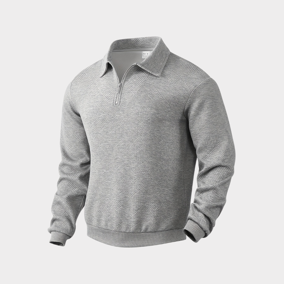 Evorn | Prémium Hommes Trimestre‑Zippé Tricot Pull
