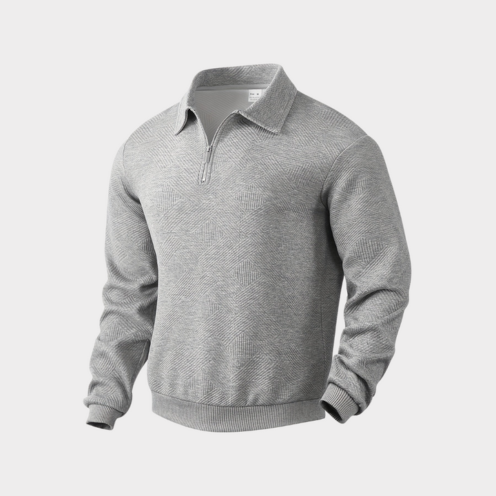 Evorn | Prémium Hommes Trimestre‑Zippé Tricot Pull