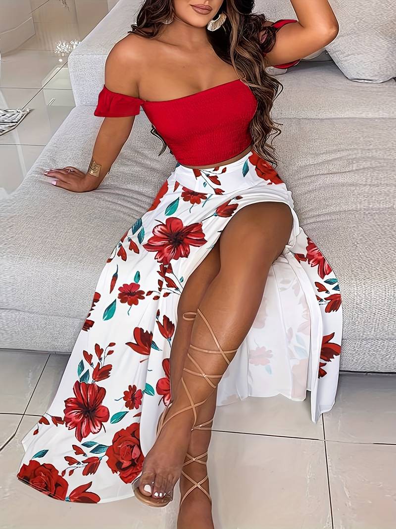 Polara | Haut Court Sans Bretelles et Jupe Taille Haute pour Femme