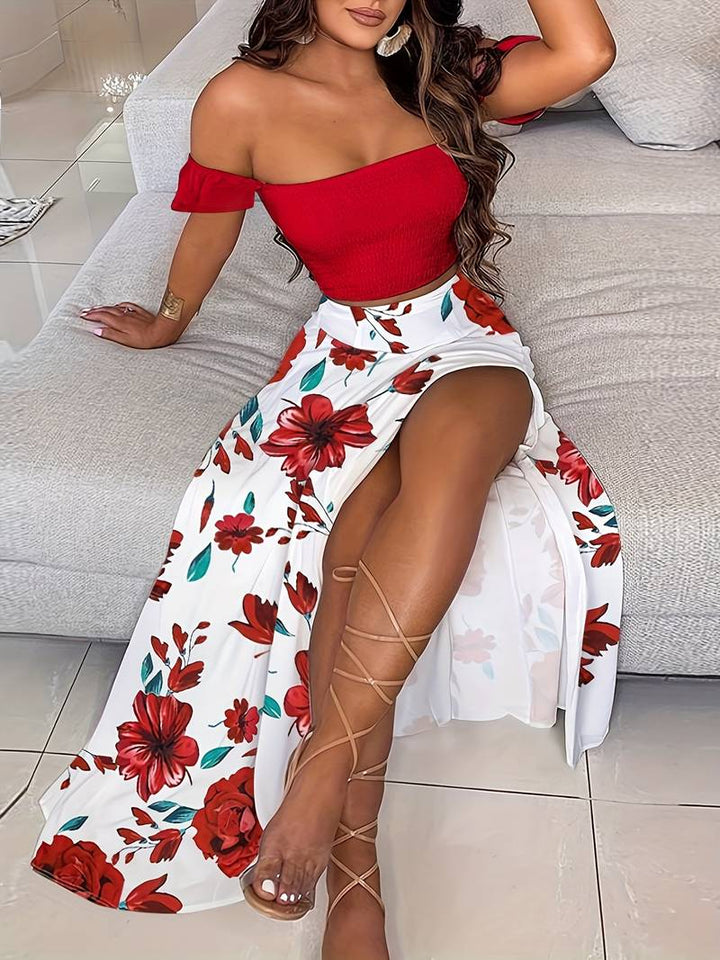 Polara | Haut Court Sans Bretelles et Jupe Taille Haute pour Femme