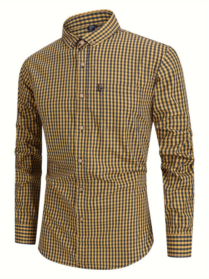 Liam | Hommes Plaid Chemise Avec polyvalence Stylée