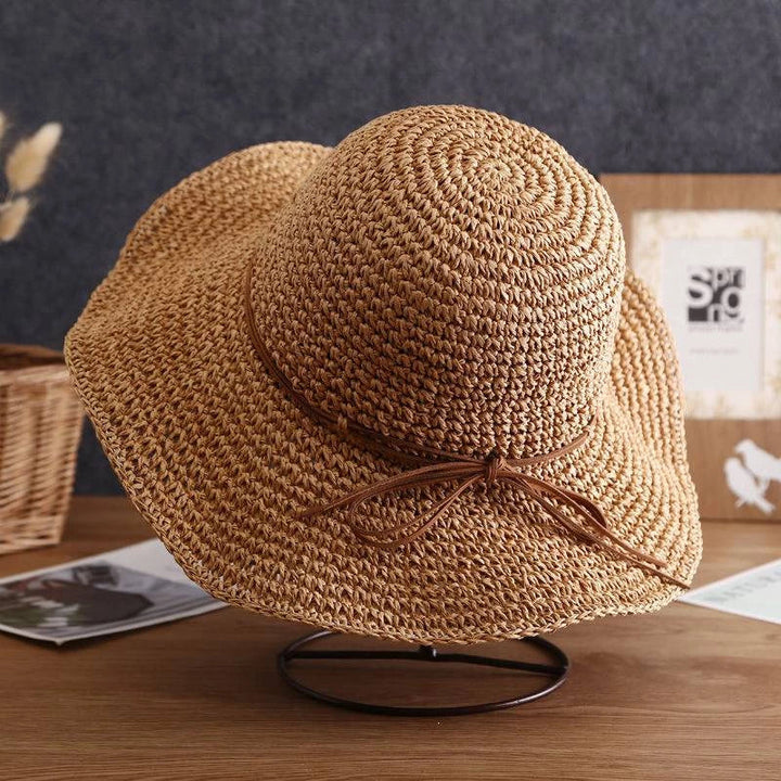 Selina | Chapeau de Plage en Paille Pliable à Larges Bords Pour Femmes