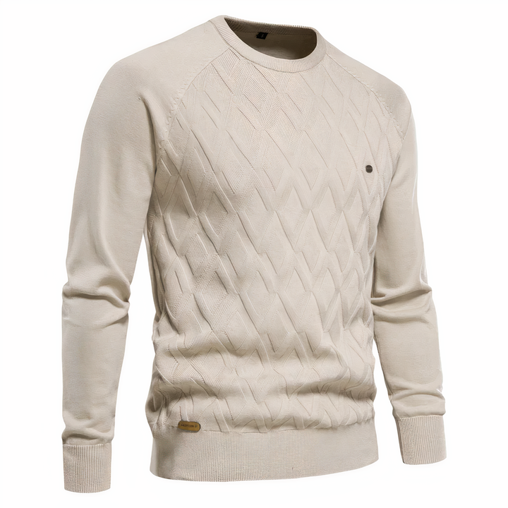 John | Tricoté Pull Avec Motif Diamant pour Hommes