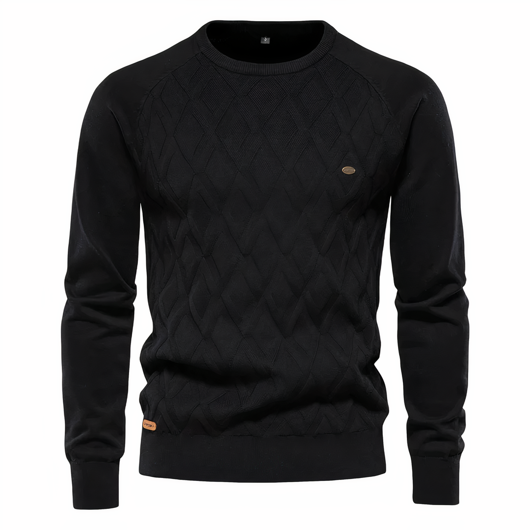 John | Tricoté Pull Avec Motif Diamant pour Hommes