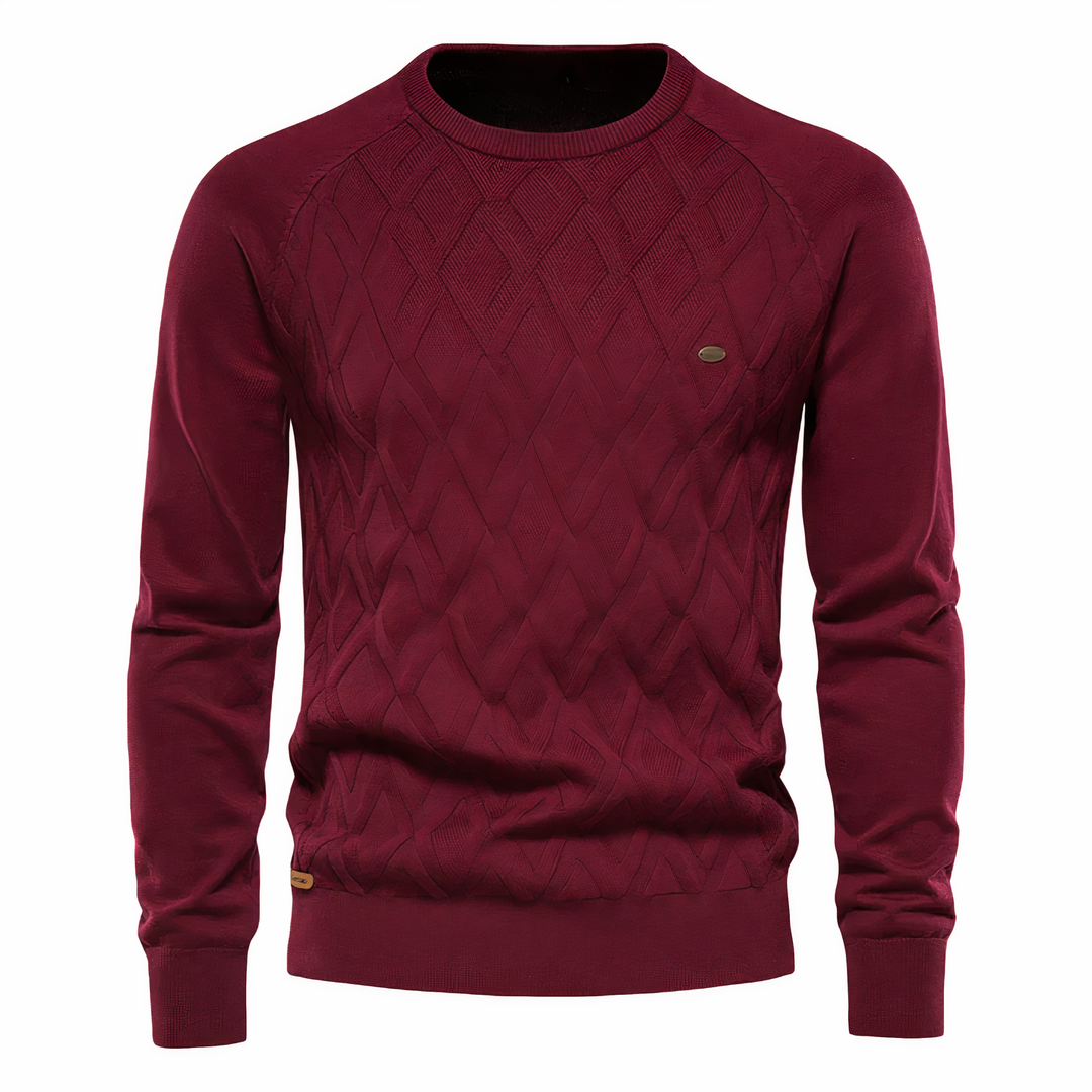 John | Tricoté Pull Avec Motif Diamant pour Hommes