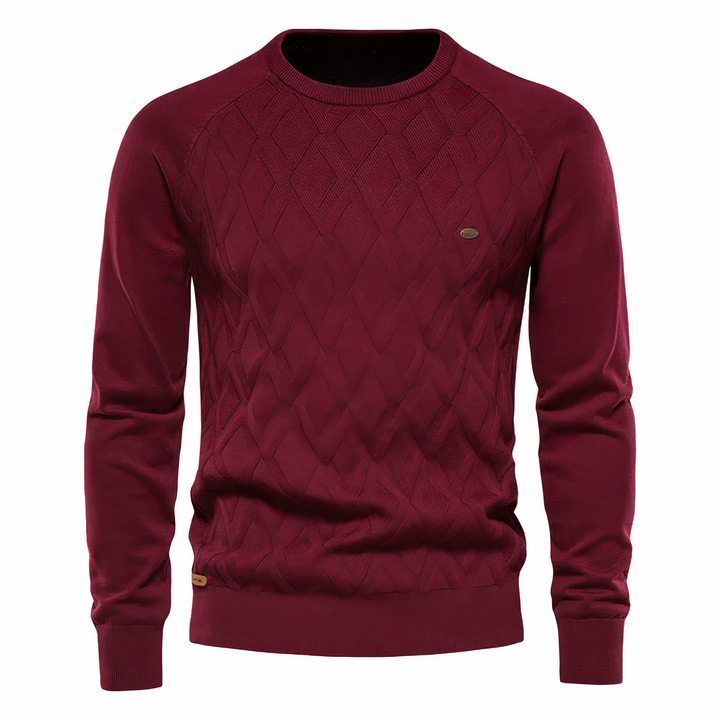 John | Tricoté Pull Avec Motif Diamant pour Hommes