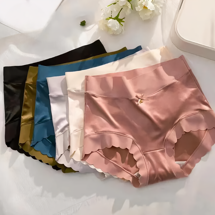 Zenovia | 5 Paquets de Sous-vêtements féminins en Satin De Soie Sans Couture