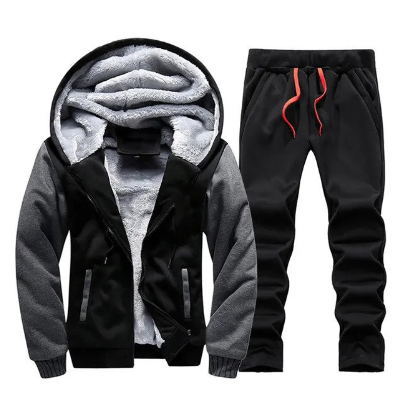 Torsten | Ensemble Sweat à Capuche et Pantalon de Jogging Chauds Doublés de Polaire pour L'entraînement et Les Vêtements Décontractés