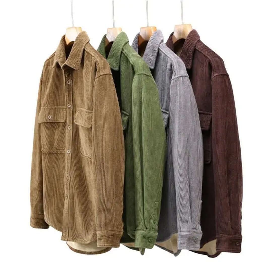 Abel | Hommes Velours Côtelé Chemise Pour l'hiver