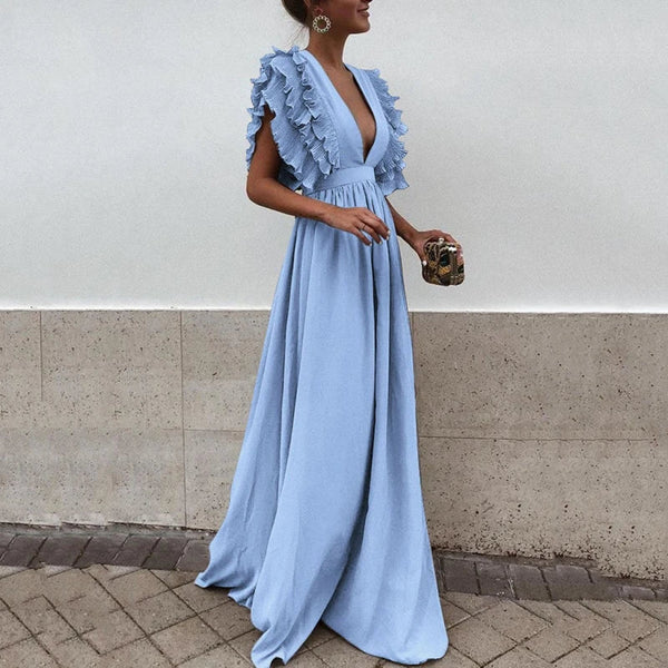 Ivyelle | Robe D'été Décontractée avec Manches Froncées