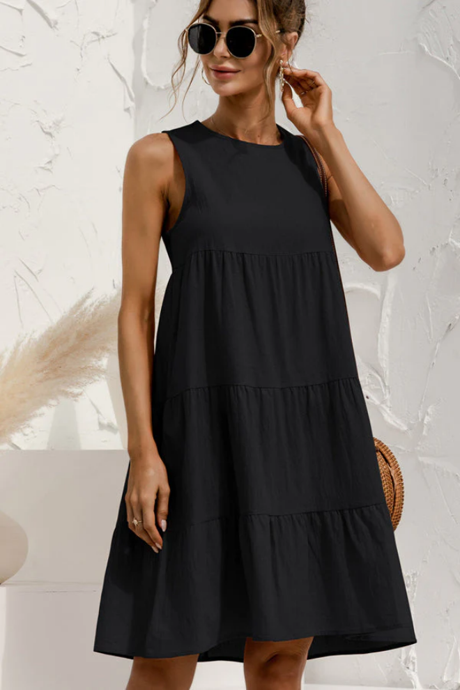Virelia | Mini-robe Sans Manches Avec Encolure Ronde
