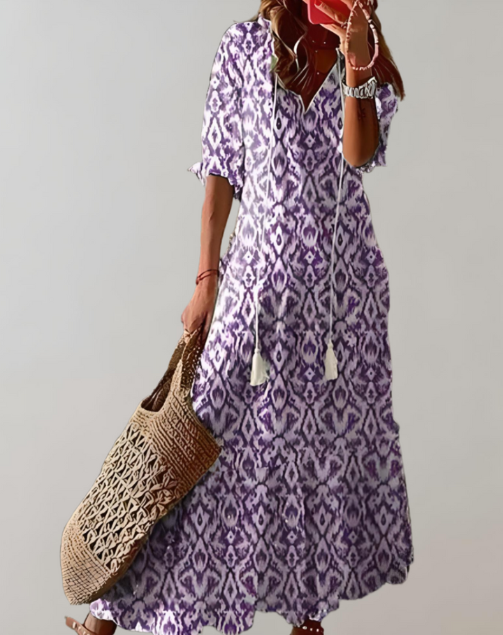 Iolanthe | Longue Floral Imprimé Robe pour Femme