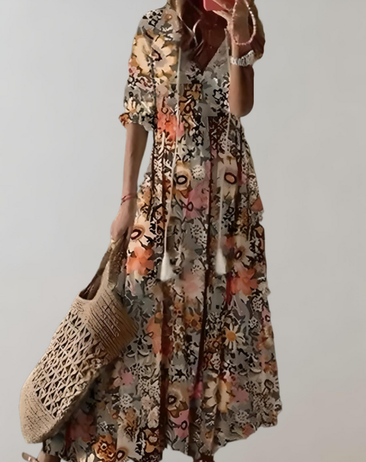 Iolanthe | Longue Floral Imprimé Robe pour Femme