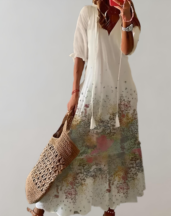 Iolanthe | Longue Floral Imprimé Robe pour Femme
