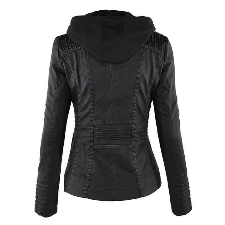 Emery | Femme Veste en Cuir Doublement Doublée avec Capuche