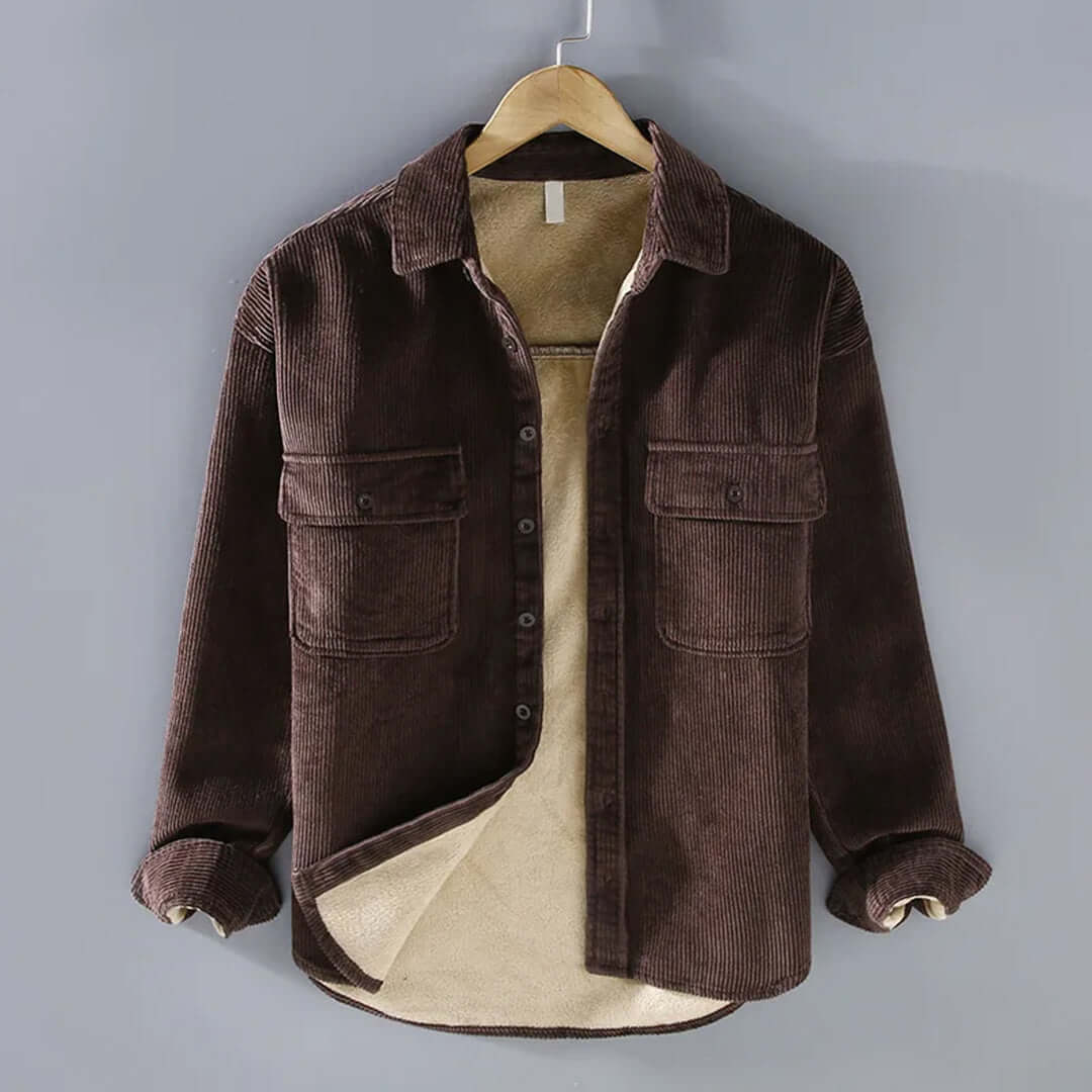 Abel | Hommes Velours Côtelé Chemise Pour l'hiver