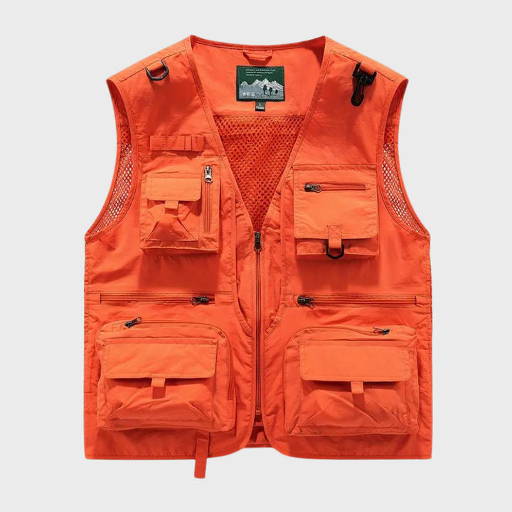 Maxim | Respirant Cargaison Veste pour Hommes Avec Multiples Poches pour Pratique Utilitaire