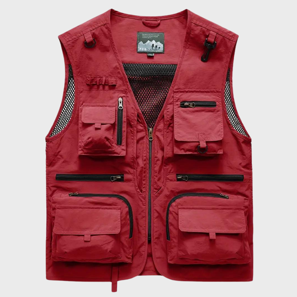 Maxim | Respirant Cargaison Veste pour Hommes Avec Multiples Poches pour Pratique Utilitaire